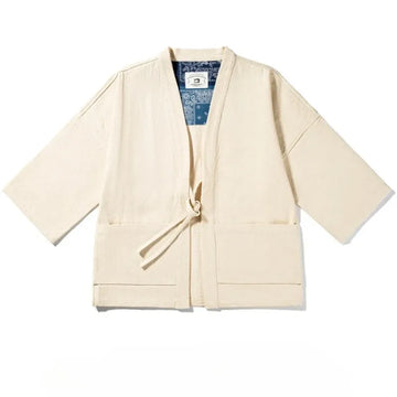 Sports Jacket, Japanese Retro Shirt, Shoulder Length Sportswear, Loose Seven Quarter Sleeves, Solid Color Casual Cardigan