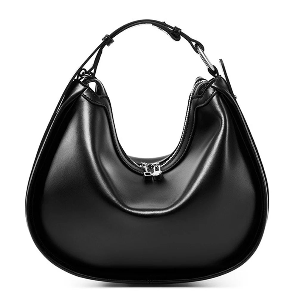 Zency Borsa da donna in vera pelle premium Borsa hobo di lusso Borsa a tracolla moda di grande capacità per moglie amante ragazza regalo Sac