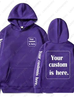 2026 Student Casual Custom Printed Text DIY Hoodie Customized Personalized Hoody Custom Hoodies Text Sweatshirt Clothes