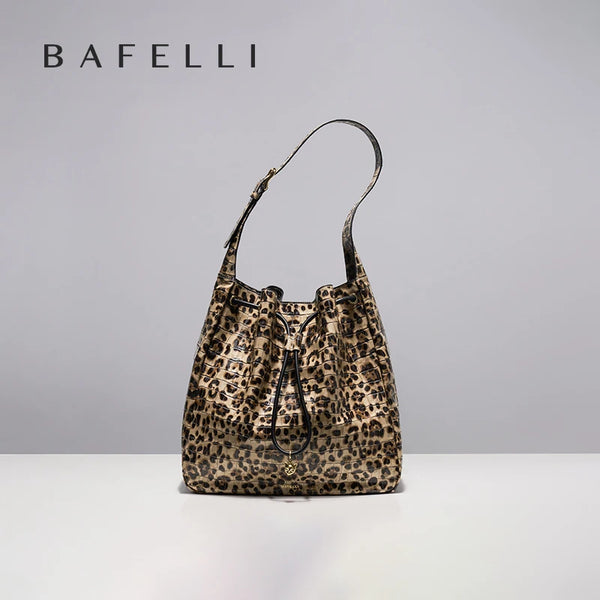 BAFELLI NUOVI BORSE DA DONNA BORSE IN PELLE DELLA MODA DI LUSSO 2025 DESIGNER DI ALTA QUALITÀ MARCA CAPACITÀ LADIES Spalla LEOPARD PRINT
