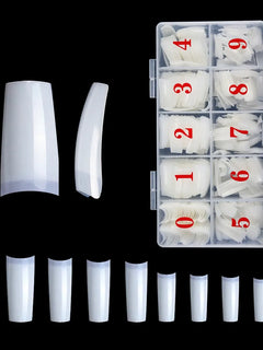 500pcs French Nail Tips Clear Nature False Half Cover Press On Acrylic Nails Mixed Size Fake Nails DIY Manicure Extension Tools 2028