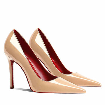 Tacchi da donna 2025 Nuovo marchio di lusso Décolleté Fondo rosso Punta a punta Strass Tacchi alti Elegante stiletto Party Prom Scarpe da donna