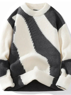 Winter Comfortable Fashionable Versatile Men's Distressed Sweaters Outdoor Fashion Trends Warm and Casual Knitted Sweaters