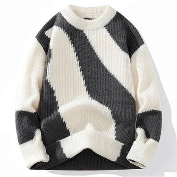 Winter Comfortable Fashionable Versatile Men's Distressed Sweaters Outdoor Fashion Trends Warm and Casual Knitted Sweaters