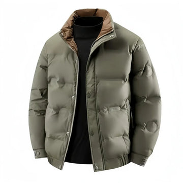 Winter Stand-Collar down Jacket for Men, Short Style, Thickened and Warm, with 50% Large White Goose Down, High Loft, Windproof and Cold-Resistant, Casual and Versatile, Available in Multiple Colors