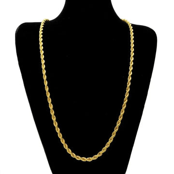 Hot y2k 18K Gold Necklace 3MM Twisted Rope Twist Electroplating Chain for Men Women Wedding Jewelry Gifts PlatiNum