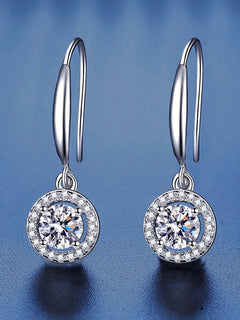 New 925 Sterling Silver Earrings Moissanite for Women Exquisite Luxury Wedding Engagement Jewelry Fashion Gift High Quality