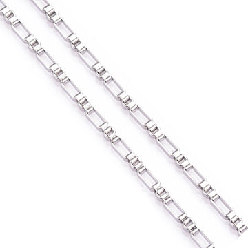 New 1 piece Stainless Steel Square Pearl Chain Necklace 3:1 Handmade Box Chain DIY Jewelry Making Bracelet Anklet Necklace PlatiNum