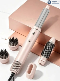 Professional 1200W 4‑in‑1 Hair Styling Tool, Interchangeable Attachments Hot Air Brush for All Hair Types