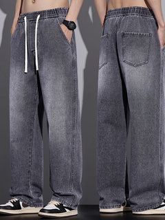 Abbigliamento da uomo Pantaloni a gamba larga Jeans larghi Streetwear Pantaloni in denim moda dritti