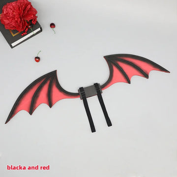 New Handmade Simulation Plush Furry Bat Ears Devil Sweetheart Halloween Bat Cosplay Pros Night Party Animals Hair Band Bat Wing