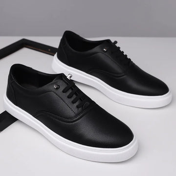Big Size Fashion Casual Sneakers for Men Spring Autumn New Designer Board Shoes Male Black White Leather Zapatos De Hombre