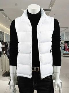 New Autumn Winter Down Cotton Vest Men's Casual Vest Jacket Warm Horse Clip