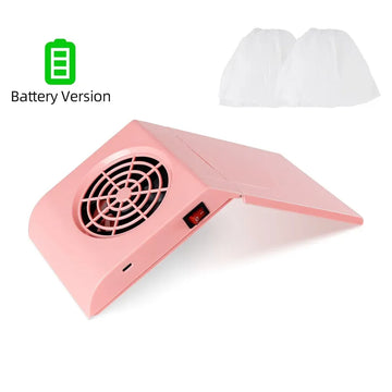 3300PRM Nail Dust Collector Low Noise Foldable Nail Dust Collector With 2 Reusable Filter bags Vacuum Fan Dust Extractor