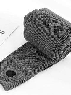 Women's Fall Winter Ribbed Vertical Stripe Thermal Leggings Fleece Thickened Street Ready Seamless High Waist Thermal Pants