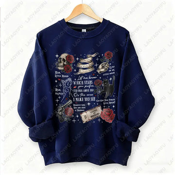 Run Little Mouse Haunting Adeline Dark Romance Book Hoodie Spicy Smut Reader Gifts Black Cat Graphic Pullover Men Women Hoodie