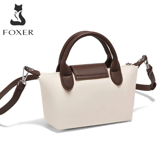 FOXER Marca Chic Borsa da donna Moda Mini Borsa a tracolla 2025 Nuovo cartone animato stampato Lady Travel Piccola borsa a tracolla Tote