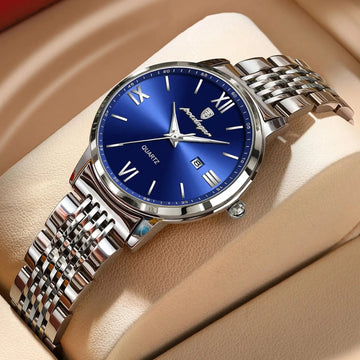 POEDAGAR Orologio da Donna Raffinato Impermeabile Luminoso con Data, Orologio da Polso Femminile di Alta Qualità in Acciaio Inossidabile, Elegante Orologio al Quarzo per Donne platinumshop