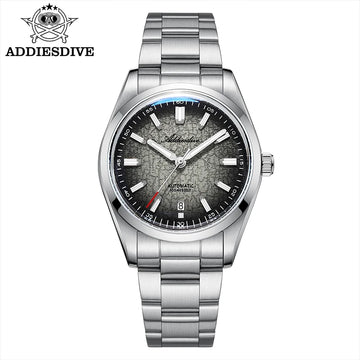 ADDIESDIVE New Men's Watches Mechanical 39mm Bubble Glass Stainless Steel Luminous Luxury Watch 100m Waterproof Automatic Watch