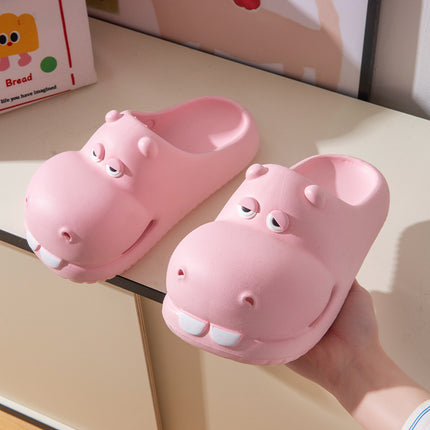 Ciabatte da donna Hippo, modello House Flats in EVA, estive, con simpatici cartoni animati, scarpe da donna di design, per interni ed esterni, da spiaggia, morbide e antiscivolo.