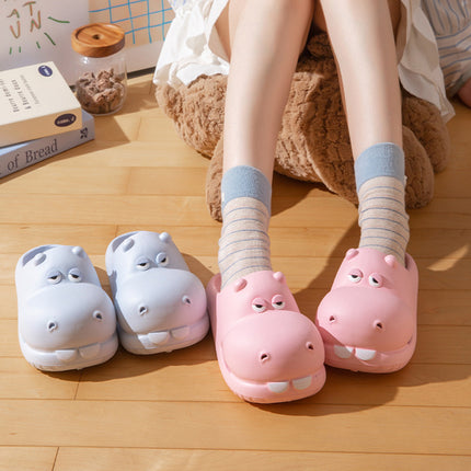 Ciabatte da donna Hippo, modello House Flats in EVA, estive, con simpatici cartoni animati, scarpe da donna di design, per interni ed esterni, da spiaggia, morbide e antiscivolo.