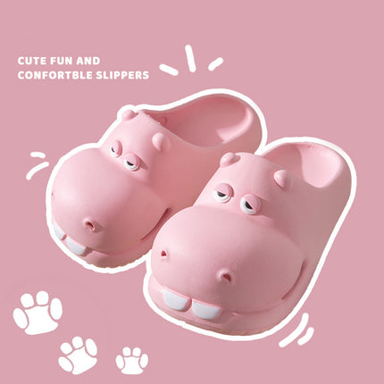 Ciabatte da donna Hippo, modello House Flats in EVA, estive, con simpatici cartoni animati, scarpe da donna di design, per interni ed esterni, da spiaggia, morbide e antiscivolo.