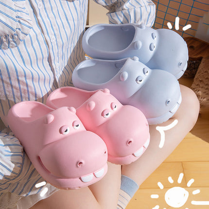 Ciabatte da donna Hippo, modello House Flats in EVA, estive, con simpatici cartoni animati, scarpe da donna di design, per interni ed esterni, da spiaggia, morbide e antiscivolo.