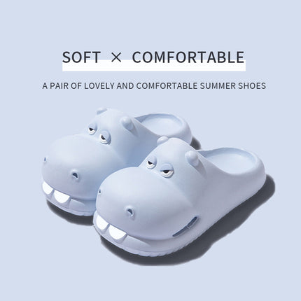 Ciabatte da donna Hippo, modello House Flats in EVA, estive, con simpatici cartoni animati, scarpe da donna di design, per interni ed esterni, da spiaggia, morbide e antiscivolo.