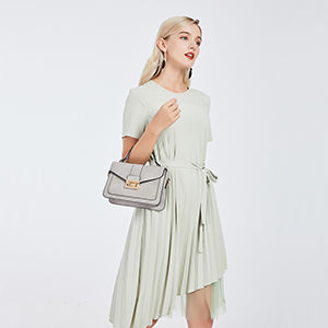 Miss Lulu WOMEN'S Handbag Small Elegant Handle bag Leather shoulder bag Stylish Shoulder bag Shoulder for Allt PlatiNum