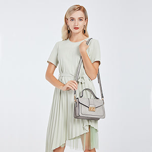 Miss Lulu WOMEN'S Handbag Small Elegant Handle bag Leather shoulder bag Stylish Shoulder bag Shoulder for Allt PlatiNum