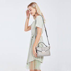 Miss Lulu WOMEN'S Handbag Small Elegant Handle bag Leather shoulder bag Stylish Shoulder bag Shoulder for Allt PlatiNum