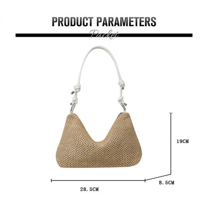 Sac de plage d'été pour femme en paille, sac à main tressé tendance, sac en rotin tissé à la main, sac de plage d'été grande capacité pour femmes et filles