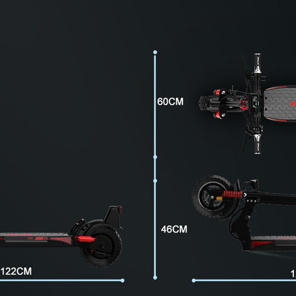 Monopattino elettrico Hitway, omologato per la circolazione stradale (Abee), monopattino elettrico per adulti da 10 pollici, batteria da 15.6ah, motore da 500W