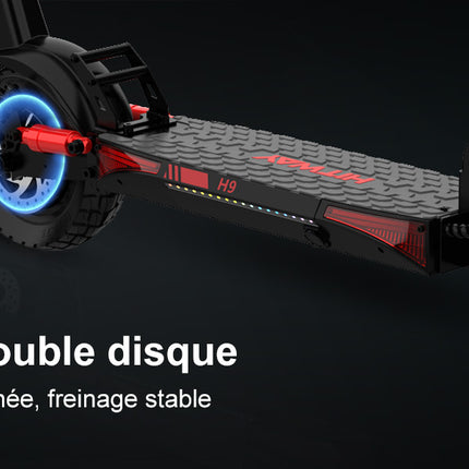 Monopattino elettrico Hitway, omologato per la circolazione stradale (Abee), monopattino elettrico per adulti da 10 pollici, batteria da 15.6ah, motore da 500W