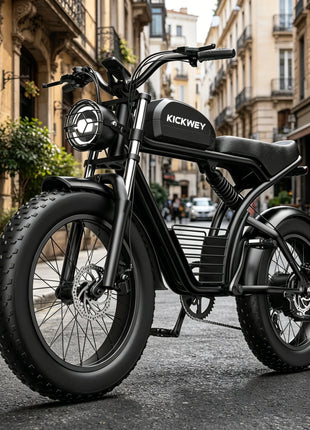Bicicletta Elettrica KICKWEY K7 Peak 1500W 48V 18.2Ah con Pneumatici Larghi Fuoristrada 20x4.0, Cambio a 7 Velocità, Consegna Rapida, Velocità Massima di 55 Km/h e Autonomia di 100 Km
