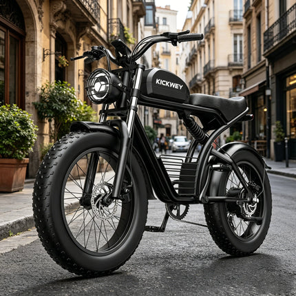 Bicicletta Elettrica KICKWEY K7 Peak 1500W 48V 18.2Ah con Pneumatici Larghi Fuoristrada 20x4.0, Cambio a 7 Velocità, Consegna Rapida, Velocità Massima di 55 Km/h e Autonomia di 100 Km