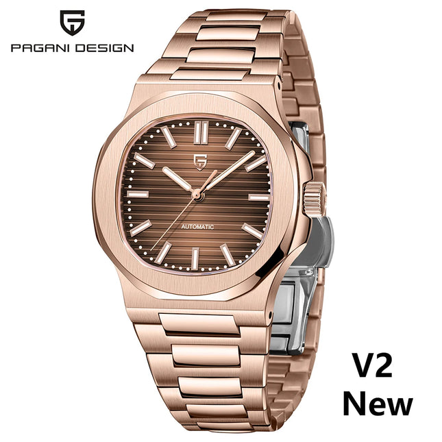 PAGANI DESIGN 2026 Nuovo Orologio Automatico di Lusso da Uomo, Orologio da Polso Meccanico in Acciaio Inossidabile con Vetro Zaffiro, Quadrante a Barile da 40MM