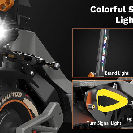 Ruitoo M6MAX Scooter elettrico Doppi motori 3000W 70KM Portata 82 km/h Velocità 60V/20,8AH Batteria Pneumatici fuoristrada da 11 pollici Pieghevoli