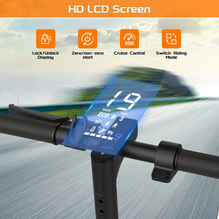 EU Stock 350W Electric Scooter 19 MPH 3 Speed Settings App Control 8.5 Inch Solid Non Slip Tires IPX4 Water Resistance Aluminum Alloy Frame Maximum Load Capacity 120 Kg