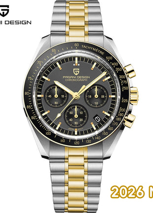 PAGANI DESIGN 2026 Nuovo CK2988 Orologio da Polso da Uomo al Quarzo di Lusso Retrò con Funzione Luna, Vetro Zaffiro e Cronografo di Precisione