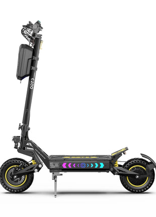 Monopattino elettrico OOTD T10PRO con motore da 2600W, 60 km/h, batteria al litio 52V 23.4Ah, illuminazione ambientale, freno idraulico