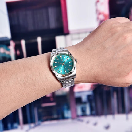 Nuovo Orologio da Uomo PAGANI DESIGN 2026 con Ghiera Verde, Orologio Automatico di Lusso, Meccanico, con Vetro Zaffiro AR Protettivo, Luminoso, in Acciaio Inossidabile
