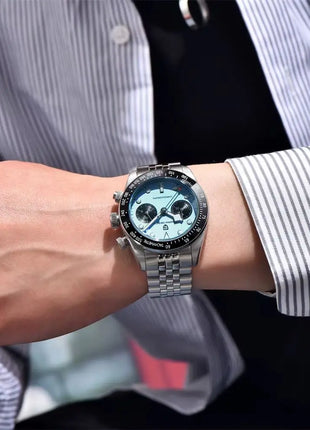 PAGANI DESIGN 2026 Nuovo Orologio Cronografo BB da Uomo, Orologio al Quarzo di Lusso con Vetro Zaffiro AR, Impermeabile 100M, Luminoso, Cinturino in Acciaio Inossidabile 316L, Spedizione Rapida da Magazzino Locale