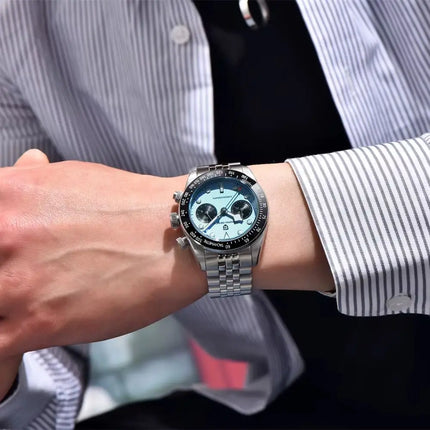 PAGANI DESIGN 2026 Nuovo Orologio Cronografo BB da Uomo, Orologio al Quarzo di Lusso con Vetro Zaffiro AR, Impermeabile 100M, Luminoso, Cinturino in Acciaio Inossidabile 316L, Spedizione Rapida da Magazzino Locale