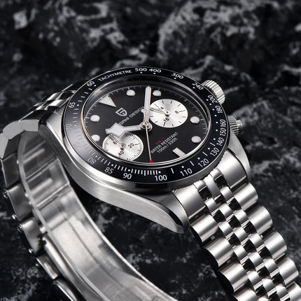 PAGANI DESIGN Nuovo orologio da uomo Panda, orologio sportivo cronografo al quarzo di lusso, vetro zaffiro AR, luminoso, impermeabile, consegna locale UE