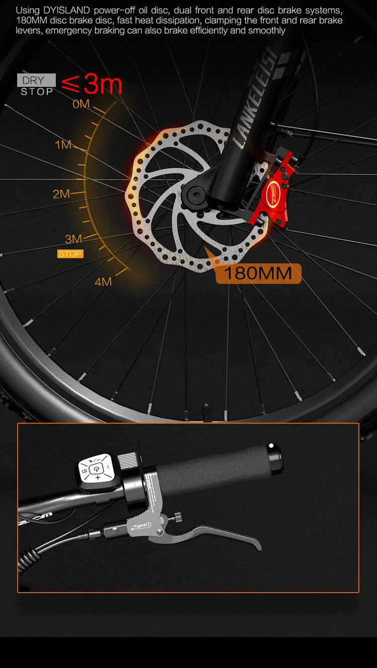 Bicicletta Elettrica LANKELEISI MX600 Pro, Motore 500W, Batteria 48V 20Ah, Autonomia 150KM, Pneumatici 27.5x2.4 Pollici, E-bike per Adulti