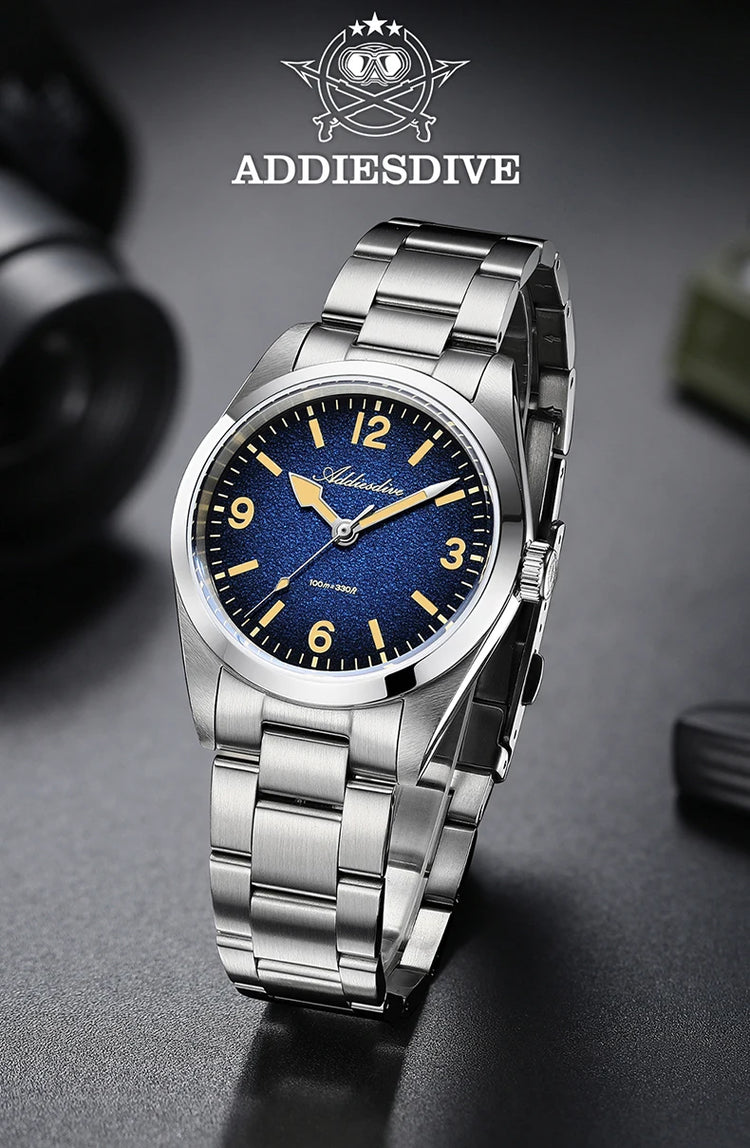 ADDIESDIVE AD2544 Women's Quartz Watch Japan 2035 Movement 100m Waterproof Sapphire Glass 316L Stainless Steel Ladies Watch 36mm