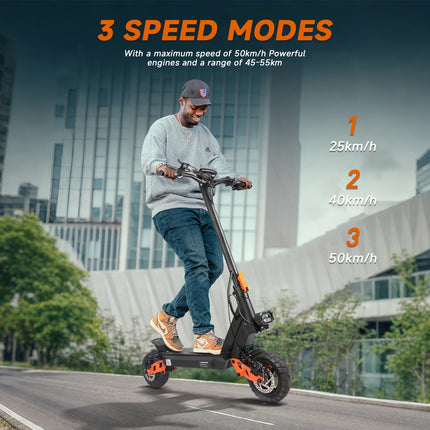 SUNNIGOO Scooter elettrico per adulti Motore da 800 W Batteria 48V15AH Escooter fuoristrada 10 "Pneumatico fuoristrada E-Scooter pieghevole per tutti i terreni