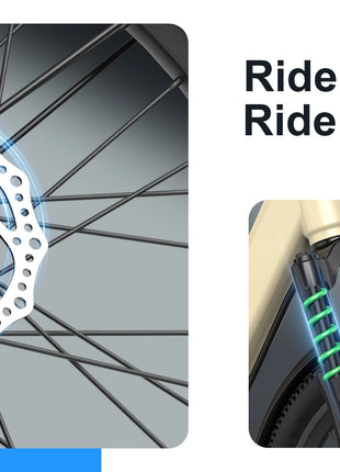 AAIRSK City Bicicletta Elettrica, Batteria 36V 13 Ah, 7 Velocità, Range fino a 60 km, NFC, Velocità