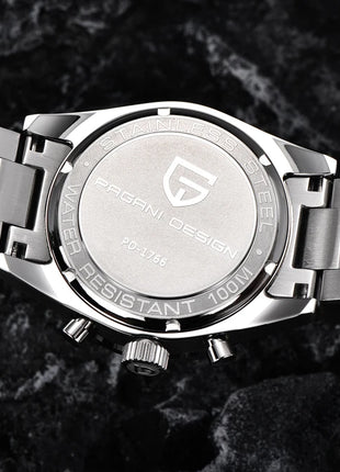 Nuovo Orologio da Uomo PAGANI DESIGN 2026, Orologio al Quarzo con Fasi Lunari, Cronografo Sportivo Impermeabile, Vetro Zaffiro AR, Luminoso, Spedizione Locale